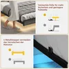 A collage of images showing a bed frame and its features. Produktbild-Vorschau
