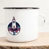 Huuraa Emaille Tasse Rakete bunt Geschenk Kaffeebecher Produktbild-Vorschau 1