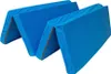 A blue folding mattress is shown against a white background. Produktbild-Vorschau