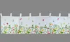 Gardine mit Blumen und Schmetterlinge 30 x 120 cm Produktbild-Vorschau 1