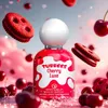 A bottle of "Tubbees Cherry Luxe" perfume is surrounded by cherries and cookies, with a soft pink cloud-like background. Náhľad obrázku produktu