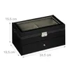 relaxdays 10027258_46 relaxdays Brillenbox schwarz 33,5 x Anteprima dell’immagine prodotto 4