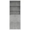Highboard Betongrau 70x42,5x185 cm Holzwerkstoff Produktbild-Vorschau 3