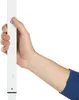 A hand is holding a white pole with visible screws and circular indentations. Produktbild-Vorschau