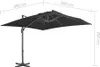 Ampelschirm mit Aluminium-Mast 300x300 cm Anthrazit Produktbild-Vorschau 9