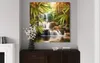 Leinwandbild Zen-Wasserfallsteine 40x40 Feeby Grün bild für Produktbild-Vorschau 2