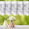 heimtexland ® Scheibengardine Jacquard Blumen Weiß Produktbild-Vorschau 2