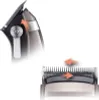 Close-up views of a hair clipper, showing adjustment mechanisms. Podgląd zdjęcia produktu