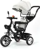 4 in 1 Baby-Dreirad Kinderdreirad Lenkstange Fahrrad Baby Produktbild-Vorschau 1