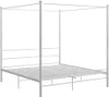 vidaXL Lit à baldaquin blanc métal 180x200 cm Voir les images du produit 1