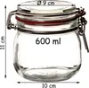 BigDean 6er Set Drahtbügelgläser 600ml - Einmachgläser mit Produktbild-Vorschau 4