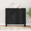 A black cabinet with three doors is shown in a room with a light-colored floor and a white wall. Anteprima dell’immagine prodotto