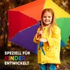Villkin Kinder Regenschirm Regenbogen mit Reflexstreifen - Produktbild-Vorschau 5