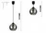 Two pendant lights are shown with measurement indicators. Produktbild-Vorschau