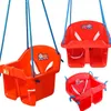 A collage of three different views of a child's hanging swing seat. Náhľad obrázku produktu