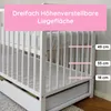 Babybett Kinderbett 60x120 Gitterbett Baby Bett Produktbild-Vorschau 5