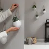 Keramické závěsné květináče – sada 3 kusů – dekorace na zeď Náhled obrázku produktu 4