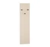A close-up studio shot of a beige wall-mounted coat rack with three black hooks. Produktbild-Vorschau
