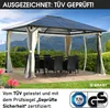 Alu-Pavillon PREMIUM 3x4m beige inkl. LEDs Produktbild-Vorschau 4