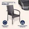 CASARIA® Gartenstühle 8er Set Stapelbar Wetterfest Produktbild-Vorschau 5