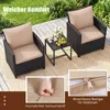 COSTWAY Tuinset, kunststof riet, inclusief 2 stoelen met Productafbeelding-voorbeeld 6