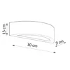 Wandleuchte Keramik ATENA 30 1xE27 15W Keramik 15x9x30cm Produktbild-Vorschau 6