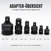Kraft Stecknuss Adapter 6tlg Schlagschrauber Nüsse Produktbild-Vorschau 2