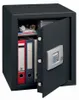 An open safe with documents and watches inside. Produktbild-Vorschau