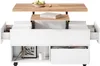 Stolik kawowy Sweiko 100x50x52 cm na 4 kółkach, Podgląd zdjęcia produktu 17