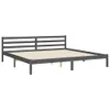 vidaXL Massivholzbett mit Kopfteil Grau 200x200 cm -  Produktbild-Vorschau 10