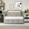 okwish Polsterbett 90*200cm mit LED-Leuchten, 2 Schubladen, Produktbild-Vorschau 2