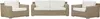 BELIANI Lounge 4er Set Hellbraun Rattanoptik Dekorativ Produktbild-Vorschau 1