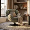 Obrótowy fotel tapicerowany w stylu retro do salonu, Podgląd zdjęcia produktu 2