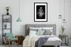 MuchoWow® Gerahmtes Poster Elefant mit Blumen vor schwarzem Produktbild-Vorschau 7