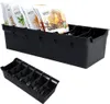 A black plastic organizer tray with several compartments, filled with packets of spices or seeds. A second, smaller organizer tray is shown below and to the left. Anteprima dell’immagine prodotto