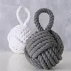 Boltze Türstopper Set Jute Knoten Natur Strick Kugel Stoff Produktbild-Vorschau 2