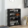 vidaXL Portascarpe nero 60x25x81 cm Materiale a base di Anteprima dell’immagine prodotto 3