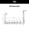 TOJ Living Deurgarderobe zwart – RVS deurhakenlijst met 16 Productafbeelding-voorbeeld 4