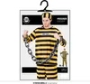 costume de prisonnier jaune et noir à rayures pour hommes Voir les images du produit 8