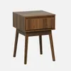 Comodino decorazione legno 1 cassetto, Noce Anteprima dell’immagine prodotto 1