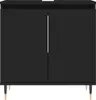 vidaXL Badschrank Schwarz 58x33x60 cm Holzwerkstoff Produktbild-Vorschau 4