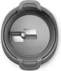 A top-down view of a food mill attachment for a kitchen appliance. Produktbild-Vorschau