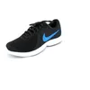 A single black Nike running shoe with blue accents is shown against a white background. Produktbild-Vorschau