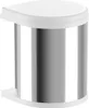 A product shot of a white and silver trash can. Náhled obrázku produktu