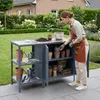 Outdoorset 'Bolognano' Standregal und Schrank Stahl Produktbild-Vorschau 7