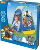 The image shows the packaging of a Paw Patrol pop-up tent, with a child peeking out of it. Produktbild-Vorschau