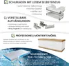 Rosen 100 cm Badezimmerschrank mit Waschbecken und Chrom Produktbild-Vorschau 4