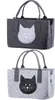 GILDE Tasche, "Katze", Katzenmotiv, Filz, dunkelgrau, Produktbild-Vorschau 5