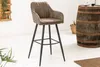 Edler Barhocker TURIN vintage taupe mit Ziersteppung Produktbild-Vorschau 3