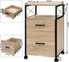WOLTU Rollcontainer, für A4/Letter-Ordner, Helle Eiche Produktbild-Vorschau 3